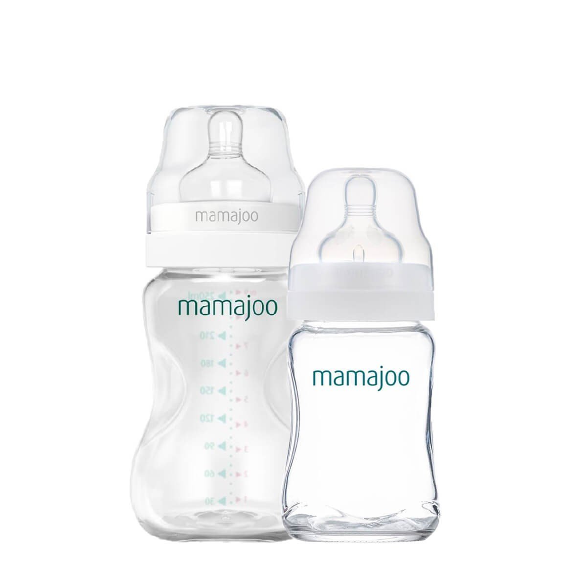 Mamajoo Cam Biberon 180ml + Silver Biberon 250ml