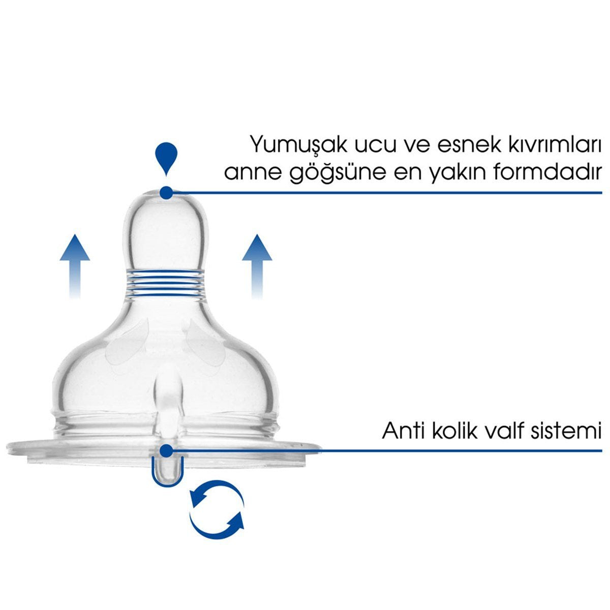 Mamajoo Cam Biberon Emziği L/No.3 12 ay+ & Saklama Kutusu